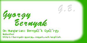 gyorgy bernyak business card